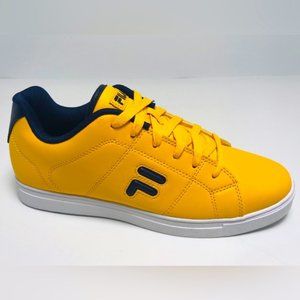 Men’s Fila Charleston Yellow Mustard | Navy | White Low-Top Sneakers NWT
